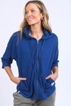 Beachy Zip Hoodie (China Blue)