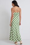 Fame Apple Stripe One Shoulder Bias Slip Dress