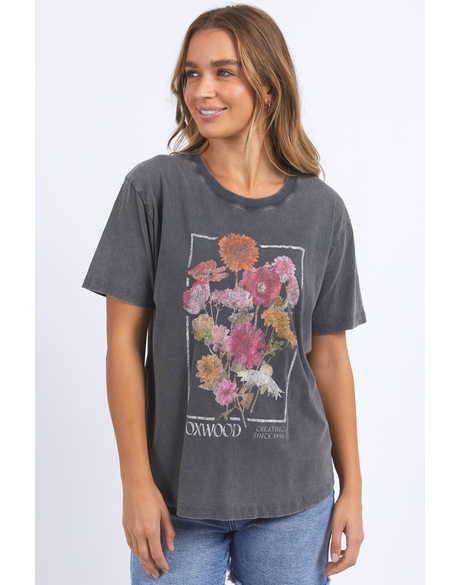 In Bloom Tee (Washed Black)