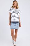 Throw On S/S Stripe Tee