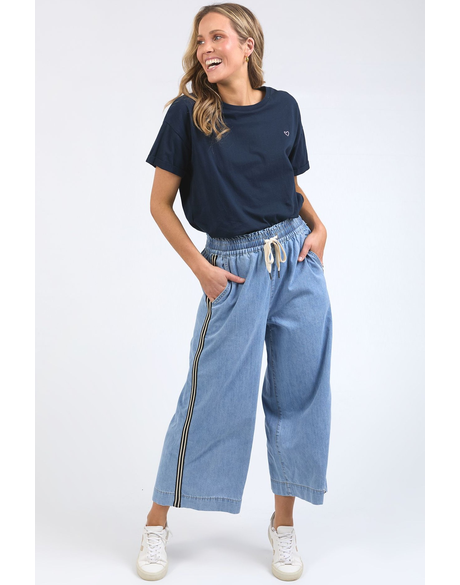 Greta Wide Leg Pant - Side Tape 