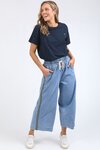 Greta Wide Leg Pant - Side Tape 