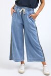 Greta Wide Leg Pant - Side Tape 