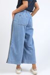 Greta Wide Leg Pant - Side Tape 