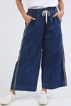 Greta Wide Leg Pant - Side Tape 