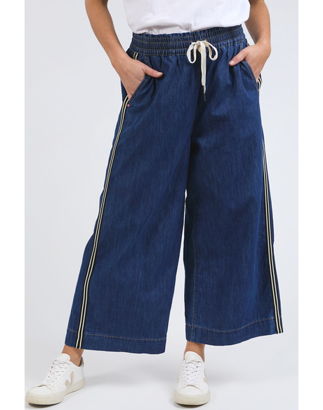 Greta Wide Leg Pant - Side Tape 