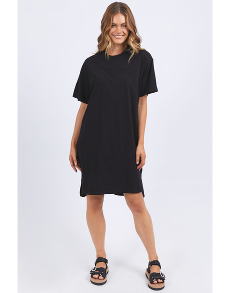 Simplified Tee Dress (Washed Black)