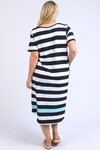 Mercury Stripe Dress (Tonic Blue/ Navy Stripe)