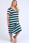 Mercury Stripe Dress (Tonic Blue/ Navy Stripe)