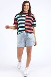 Shelter Splice Tee (Watermelon Crush/Tonic Blue Stripe)