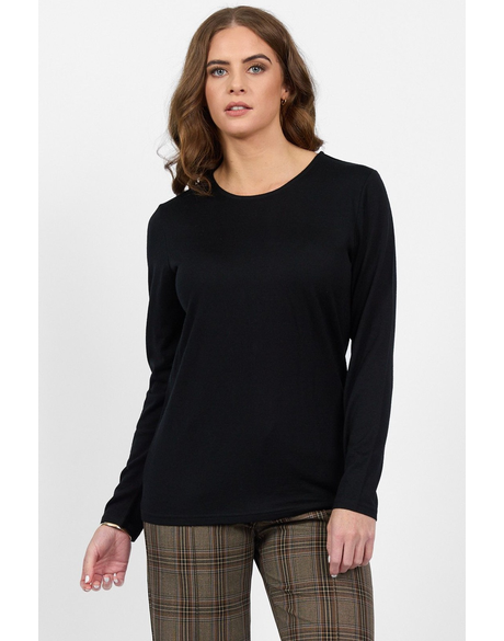 Merino Basic Long Sleeve Crew Neck Top