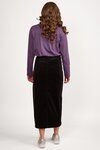 Mid Length Cord Skirt with Front Panel Seams 