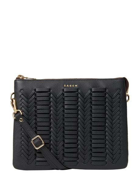 Matilda Crossbody Bag (Black Chevron)