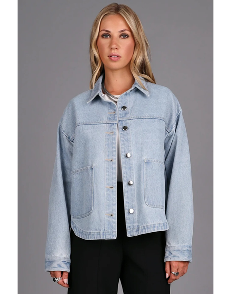 Button Front Denim Jacket