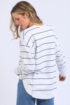 Classic Stripe Simplified Crew (White/Navy Stripe)