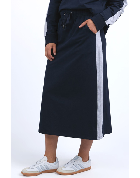 Sloane Fleece Skirt (Navy/Grey Marle Trim)