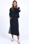 Sloane Fleece Skirt (Navy/Grey Marle Trim)