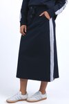 Sloane Fleece Skirt (Navy/Grey Marle Trim)