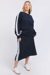 Sloane Fleece Skirt (Navy/Grey Marle Trim)