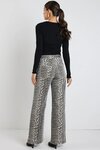 Zoey Leopard High Rise Wide Leg Pocket Jean