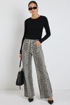 Zoey Leopard High Rise Wide Leg Pocket Jean