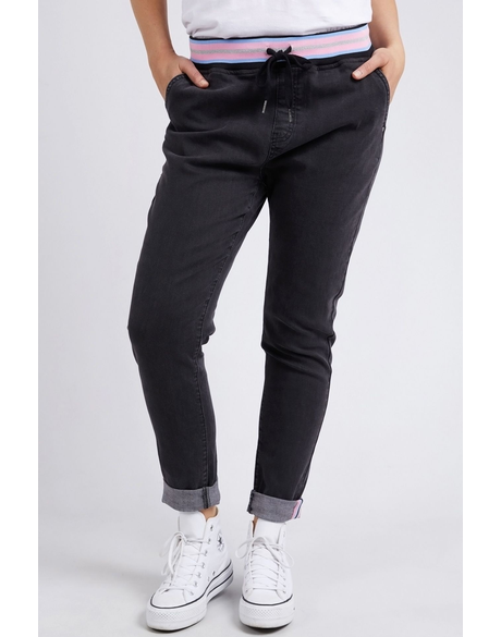 Melody Denim Jogger (Washed Black)