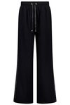 Indiana Wide Leg Pants (Black with Satin)