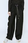 Indiana Wide Leg Pants (Black with Satin)