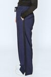 Indiana Wide Leg Pants (Navy with Black Stripe)