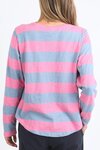 Spritz Stripe L/S Tee (Geranium Pink/Steel Blue Stripe)