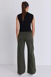 Zoey Dark Khaki High Rise Wide Leg Pocket Jean