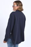 Poppy Fleece Shacket (Navy)