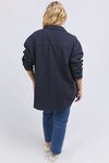 Poppy Fleece Shacket (Navy)