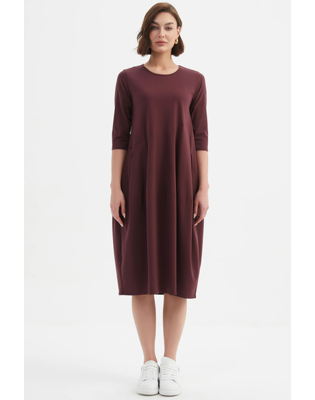 Diagonal Seam Winter Dress